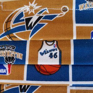 Hand Crafted Face Mask Washington Wizards Adult Unisex Blue Orange Mask